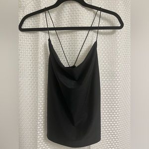 Lulu’s black cowls neck tank. Never worn/new with tags. 84% nylon, 16% spandex